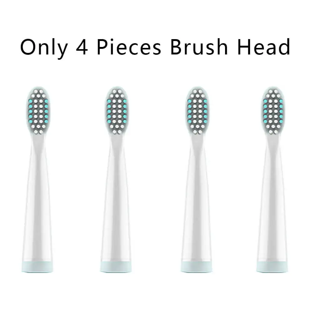 Only 4 Heads Cyan Домашняя Ультразвуковая электрическая зубная щетка, зубной скалер, Зубное вычисление, переносное удаление пятен, зубной камень, зубные щетки, перезаряжаемые головки - Цвет: Only 4 Heads Cyan