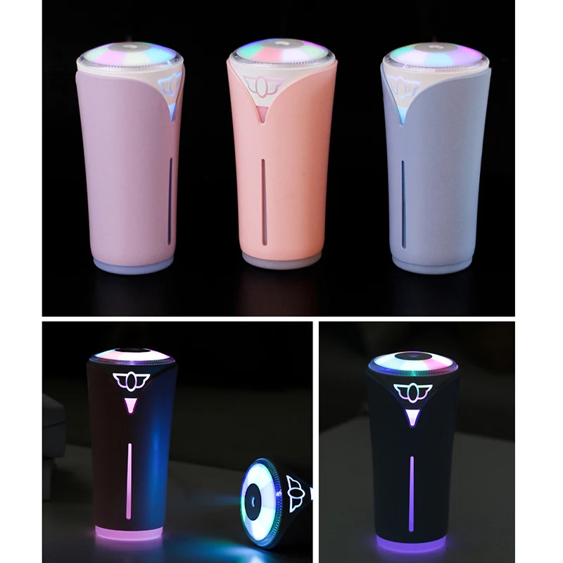 

Mini Humidifier, Car Air Humidifier,USB Cool Mist Humidifier with LED Night Light Changing 8 Colors,280ML,8Hours,AUTO Shut-Off f