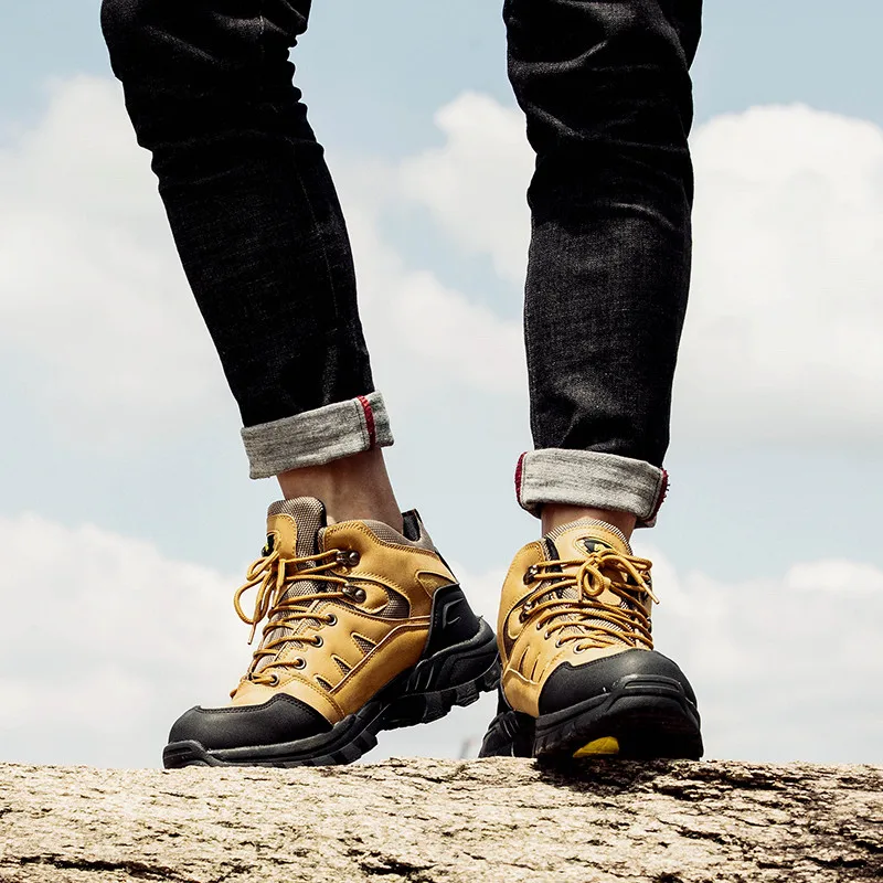 Plus Size 47 Tactical Boots Men Mountain Hiking Shoes Waterproof Outdoor Sports Sneakers Male Wearable Anti-skid Hunting Boots