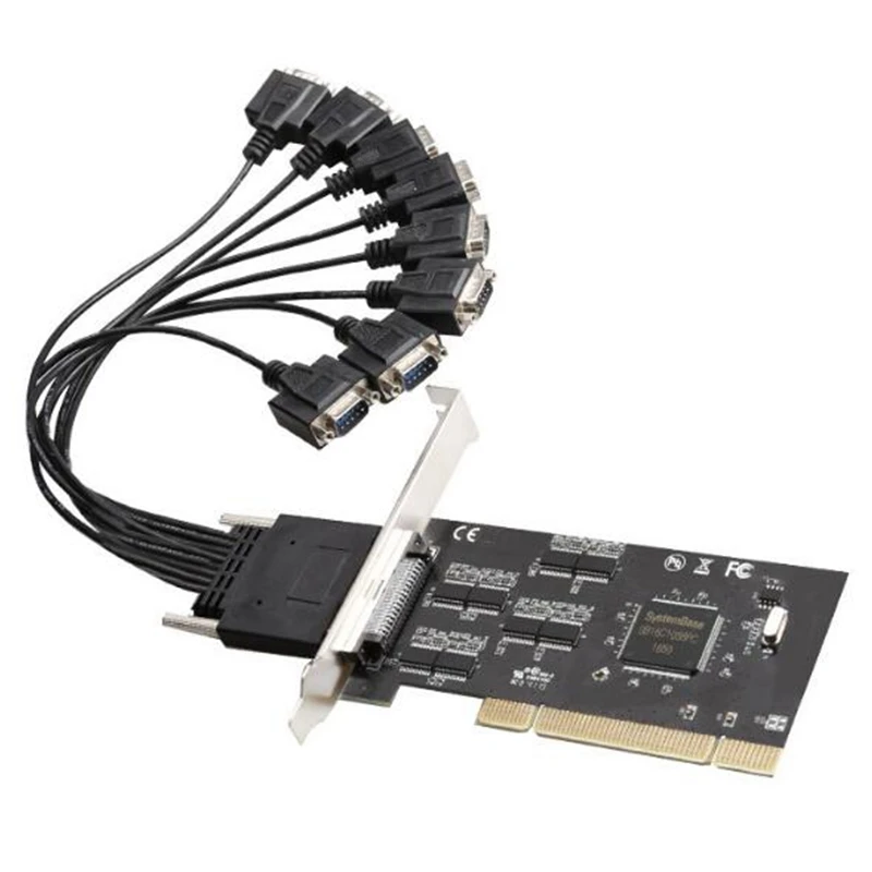 8 портов PCI Express RS 232 Серийный адаптер удлинитель COM DB9 контроллер с портовым