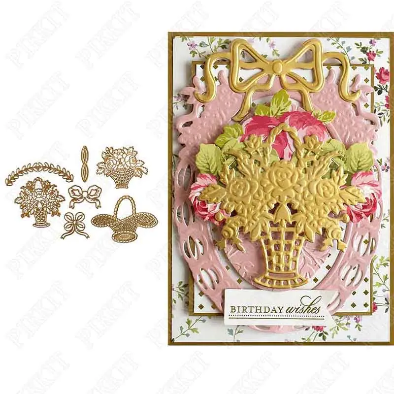 

Flower basket Metal Cutting die New Arrival 2021 DIY Molds Scrapbooking Paper Making Cuts Crafts Template Handmade card