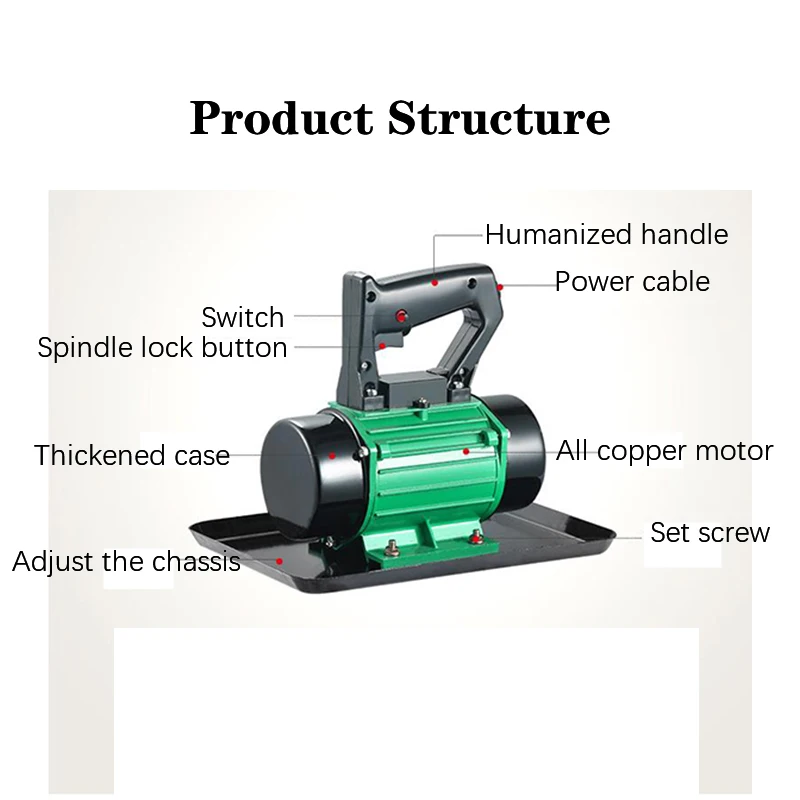 Портативный шпатель для бетона небольшой плоский вибратор Вибрирующая