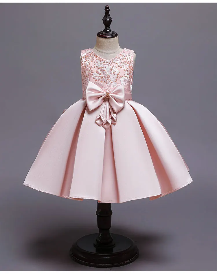 Pink Год платье для девочки;новогодний костюм для девочки;нарядное платье для девочки ;карнавальные костюмы для девочек;праздничное платье принцессы Свадебное платье одежда для детей детские платья;3, 4, 5, 9,10 лет - Цвет: Pink