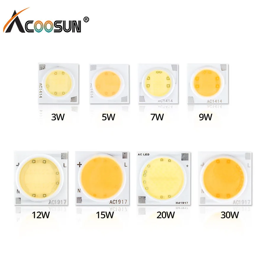 

Светодиодный чип 220 В, керамические Cob матрисветодиодный светодиодные лампы, массив диодов, лампа высокой мощности 3 Вт, 5 Вт, 7 Вт, 9 Вт, 20 Вт, 30 В...