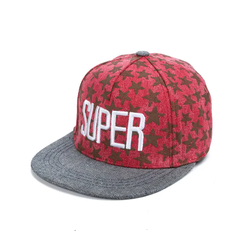 Fashion Flat-Brimmed Baseball Cap Embroidery Super Letters snapback hat For Couple Cotton Casual Star Caps Hat unisex casquette |
