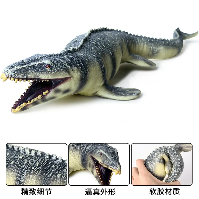 43 см мягкие желатиновые дикие животные Юрского периода Mosasaurus модельные Фигурки