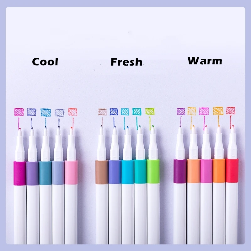 

5 шт. Цвет Лайнер Маркер ручка набор 0,38 мм тонкая грань волокнистый наконечник Водонепроницаемый Рисование маркером Краски школьные товары ...