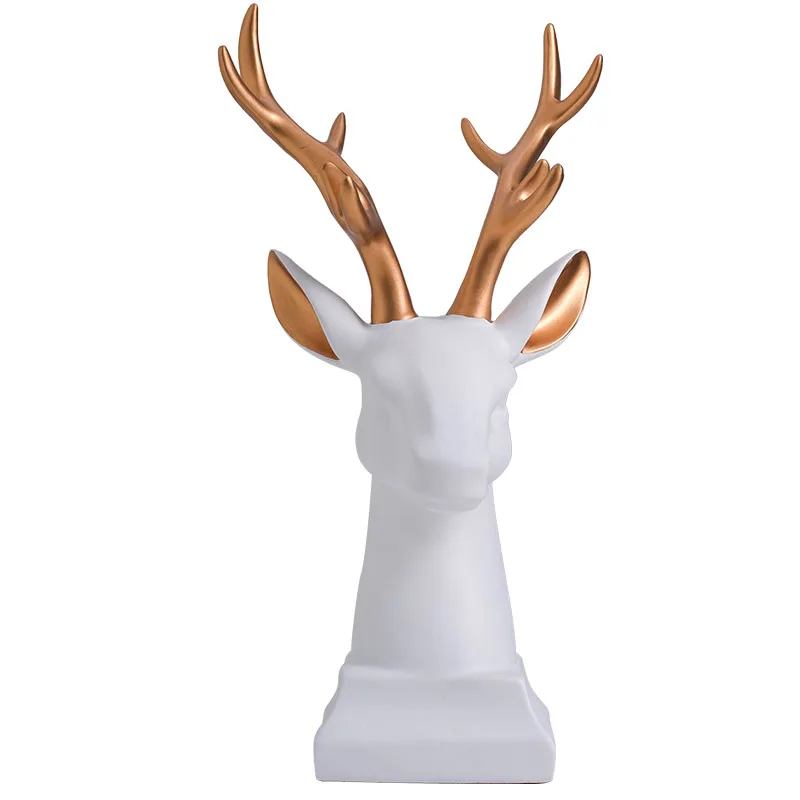 Украшение с головой оленя для прихожей Креативные украшения гостиной ТВ