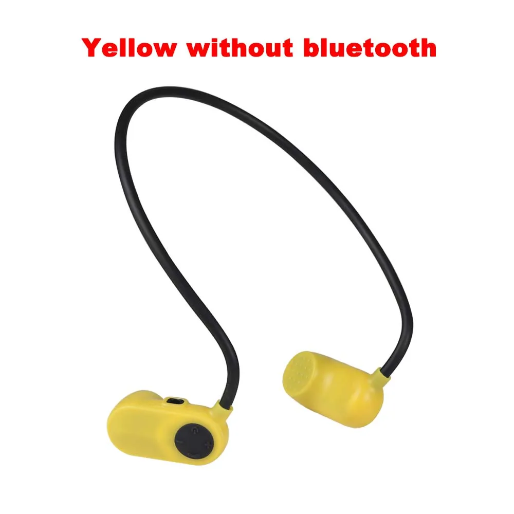 Yellow-no-bluetooth JINSERTA Bluetooth костная проводимость 8 г 16 г 32 г HIFI MP3 плеер IPX8 водонепроницаемый плавательный Спорт на открытом воздухе наушники USB MP3 музыка - Цвет: Yellow-no-bluetooth