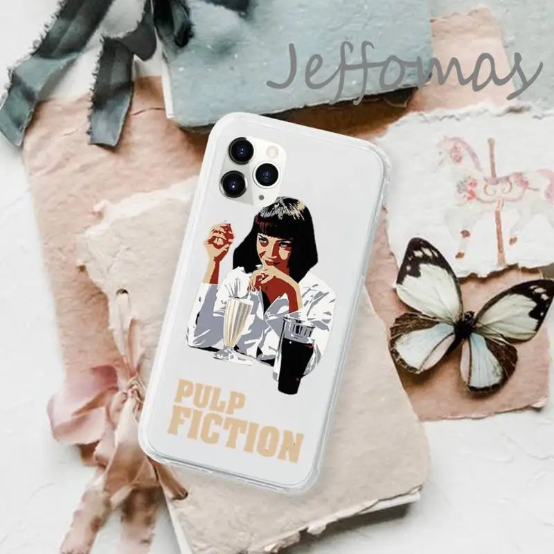 

Pulp Fiction Phone Case Transparent for iPhone 11 12 mini pro XS MAX 8 7 6 6S Plus X 5S SE 2020 XR