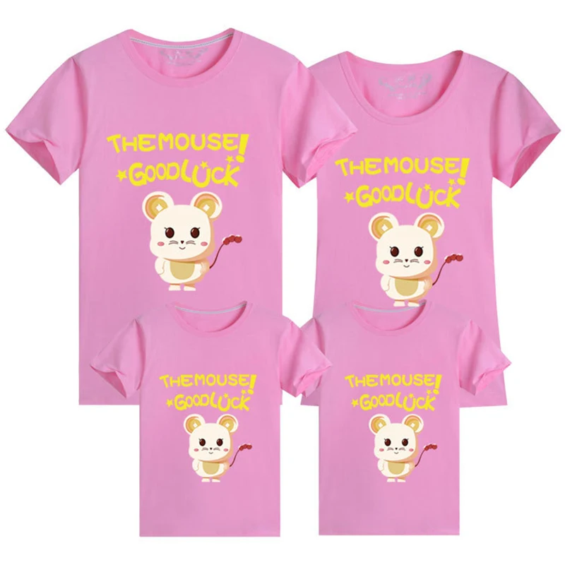 Новогодняя одежда для семьи с мышкой Семейные комплекты Одинаковая летние