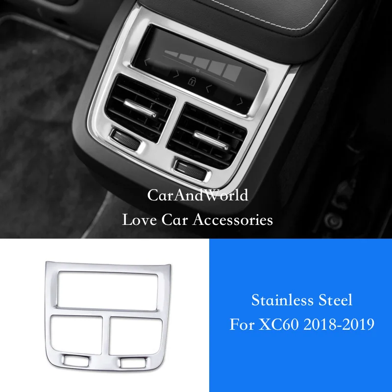Наклейки из нержавеющей стали аксессуары для VOLVO XC60 2018 2019 интерьерная задняя
