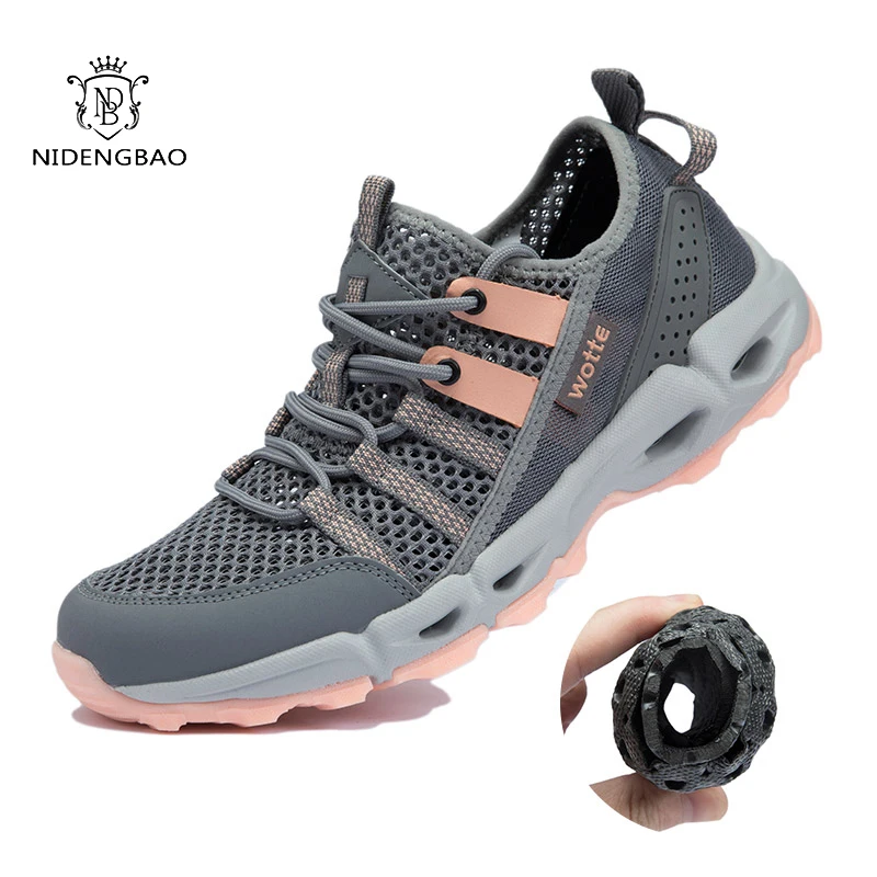 Кроссовки женские повседневные дышащие сетчатые на шнуровке для прогулок модная