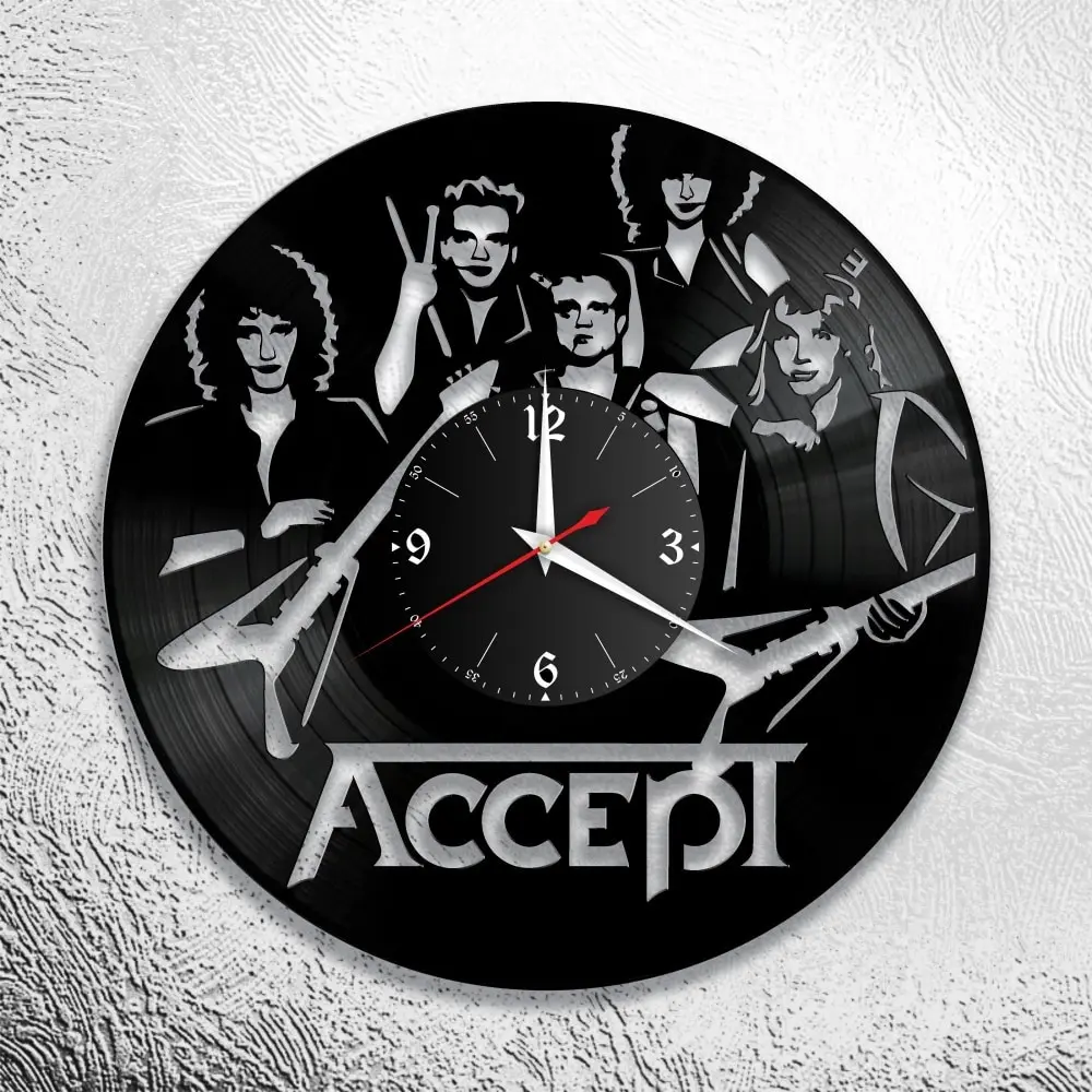 Часы из виниловой пластинки Accept 2 зарубежный рок декор комнаты настенные - купить