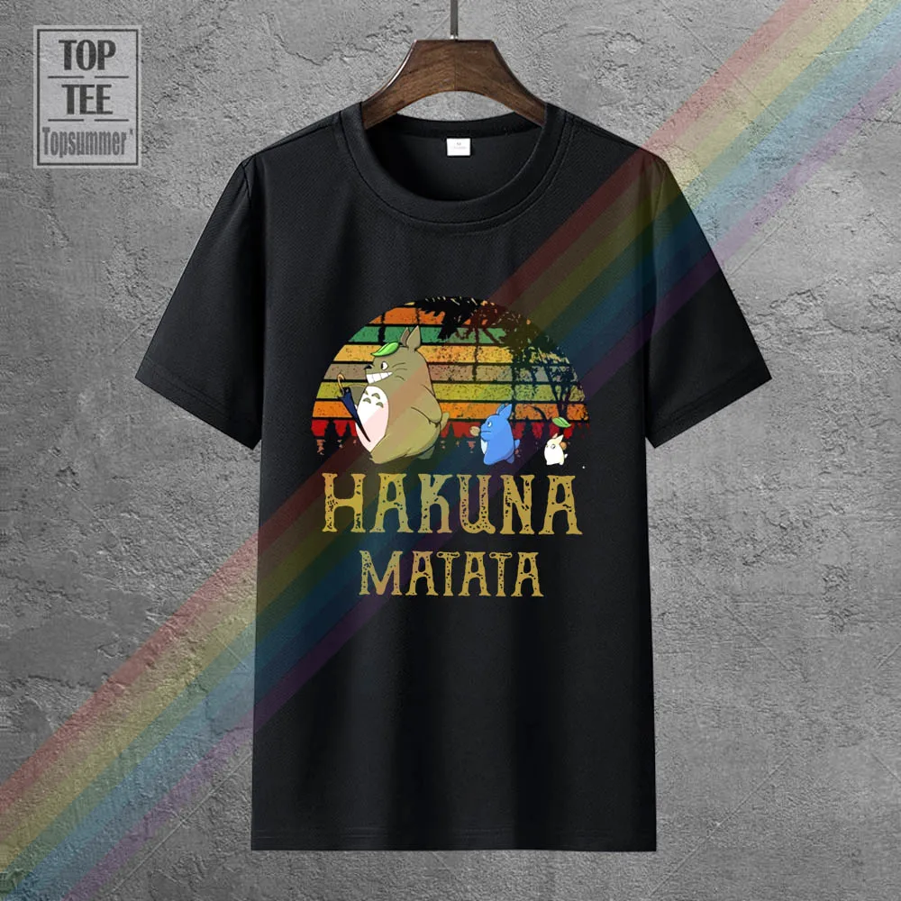 

Totoro Hakuna Matata T Shirt Totoro Lovers Vintage Black Cotton Men S 4Xl