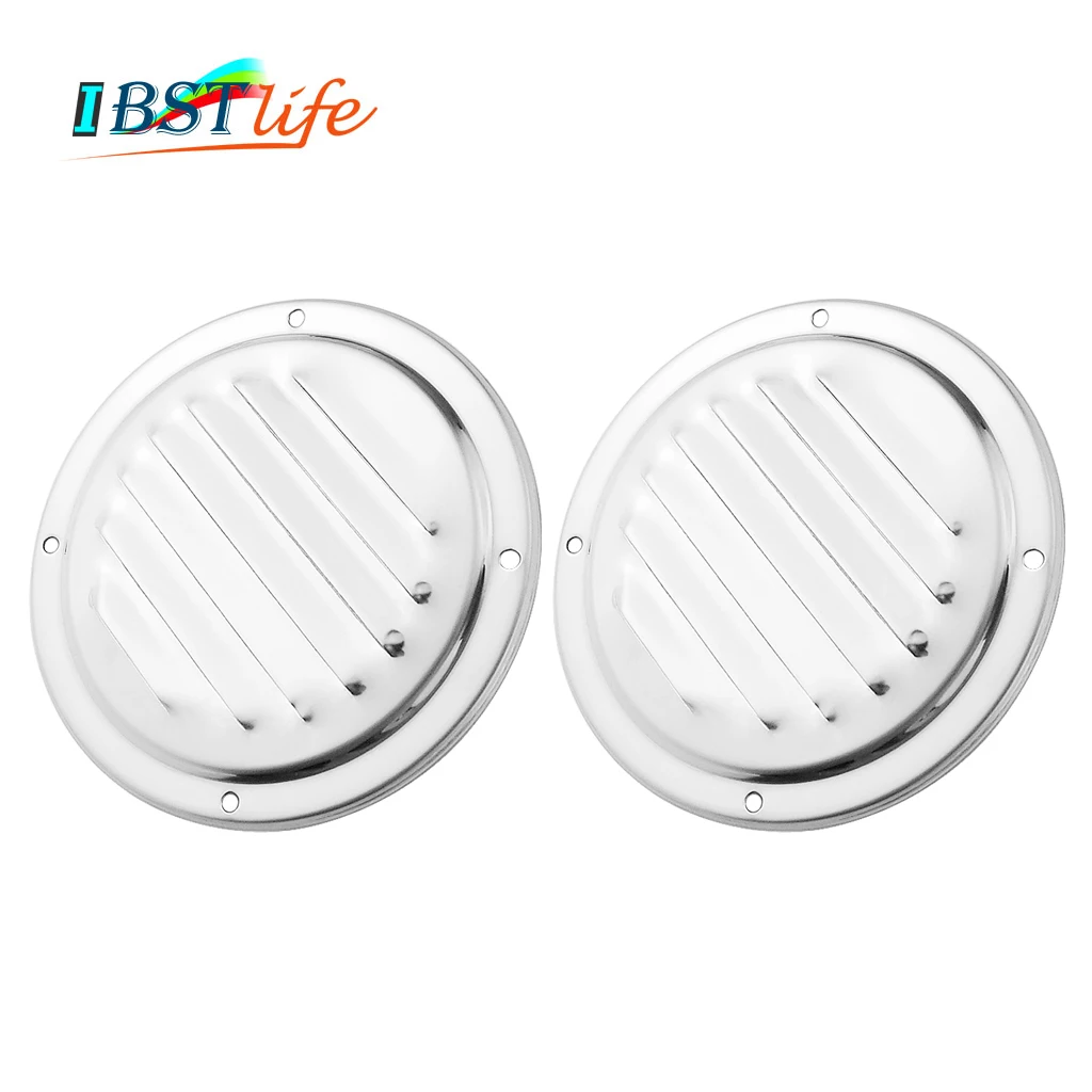 

2PCS Marine Grade Stainless Steel 316 Boat Marine Round Air Vent Louver Vent Grille Ventilation Louvered Ventilator Grill Cover