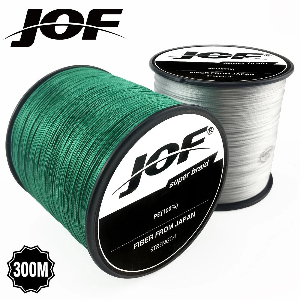 Многоцветная плетеная рыболовная леска JOF PE 4 нити 8 нитей 300 м улучшенный