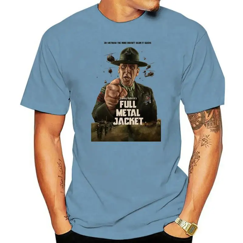 

Full Metal Jacket V1 movie poster 1987 T SHIRT DTG WHITE all sizes S-5XL
