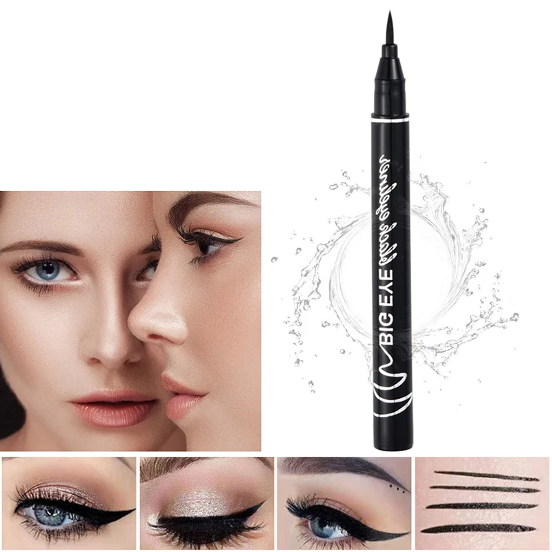

Черная жидкая подводка для глаз штамп ручка деликатный водостойкий макияж Женская подводка для глаз карандаш корейская косметика инструме...