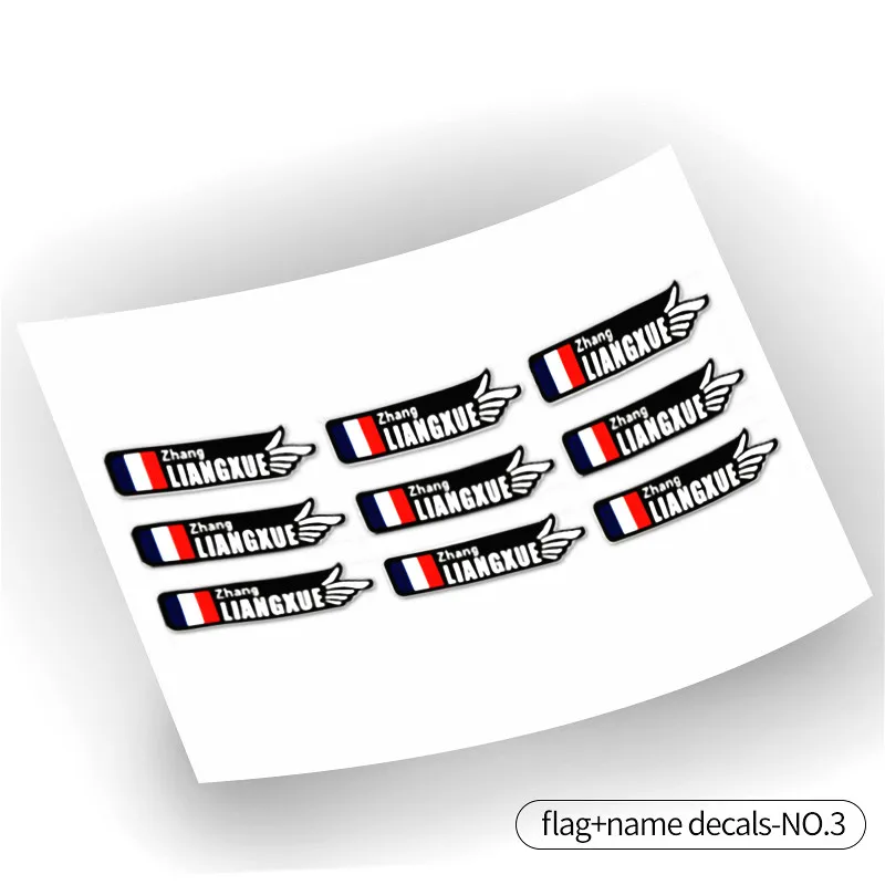 Наклейки с уникальным именем наездника наклейки государственным флагом для
