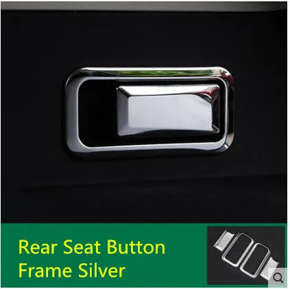 4 шт./компл. матовое серебро Нержавеющая сталь заднего сиденья Кнопка рамка для