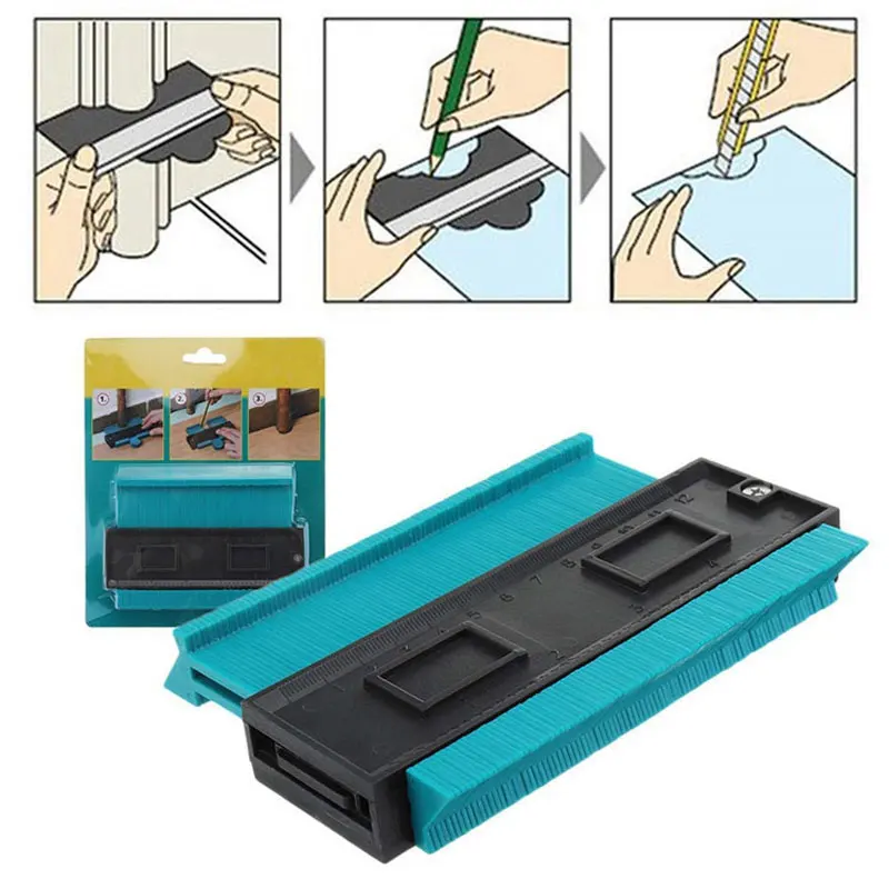 

Plastic Contour Gauge Shape Duplicator DIY Tiling Laminate Wood Marking Tool Multi-function Profile Gauge Measure Ruler