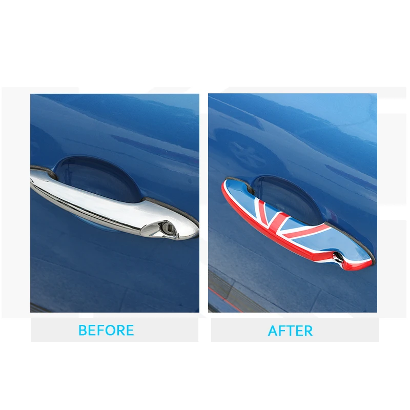 2 шт. декоративные наклейки на дверную ручку автомобиля для BMW Mini Cooper JCW R55 R56 R60 |