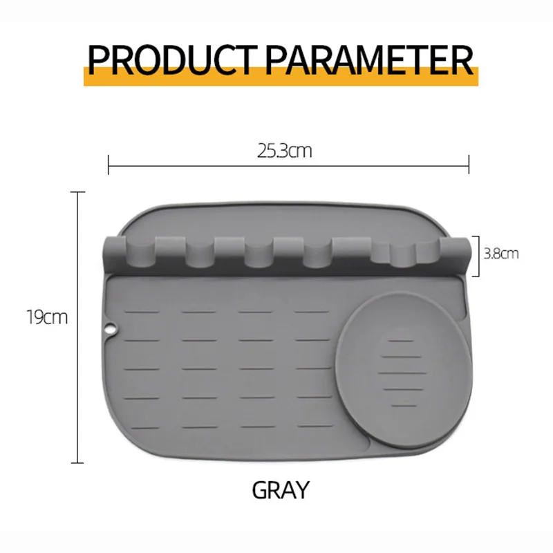 

Kitchen Tools Silicone Spoon Mat Spatula Shelf High Temperature Resistant Silicone Spoon Mat Kitchen Gadgets Accessories