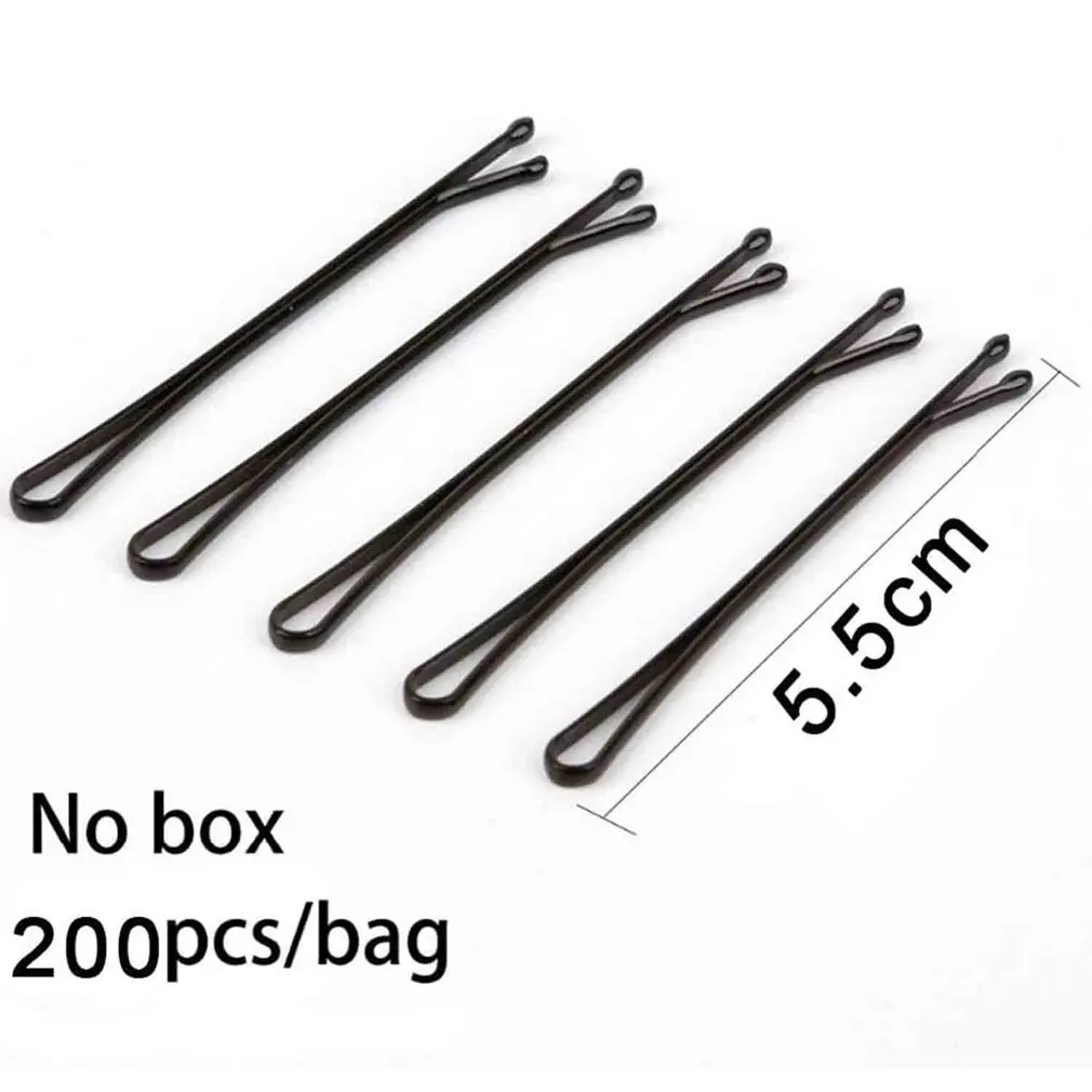 

200 Pieces Black Hairpins Metal Wave Shaped Hairpins for All Hair Types Hairpin Simple broken hair clip