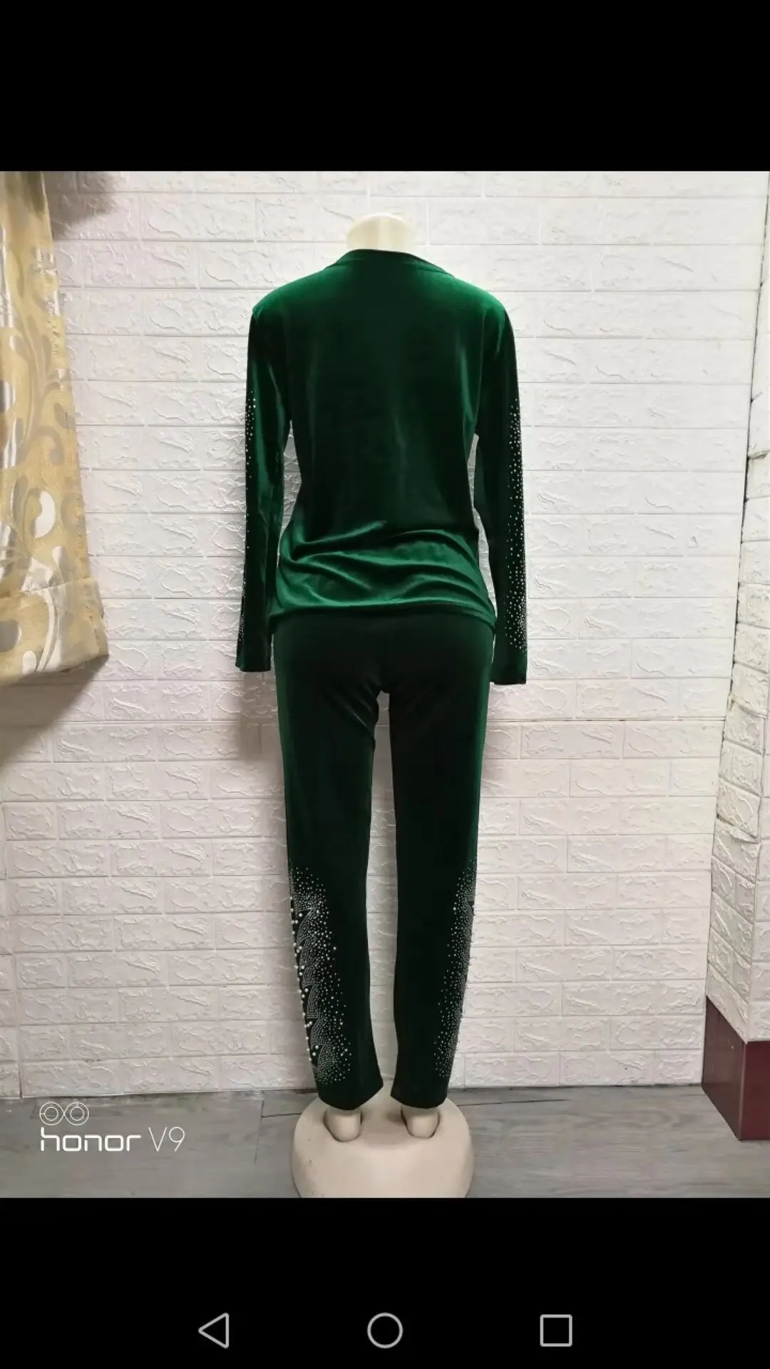 Бархатный комплект из 2 предметов Женская африканская одежда осень зима 2021