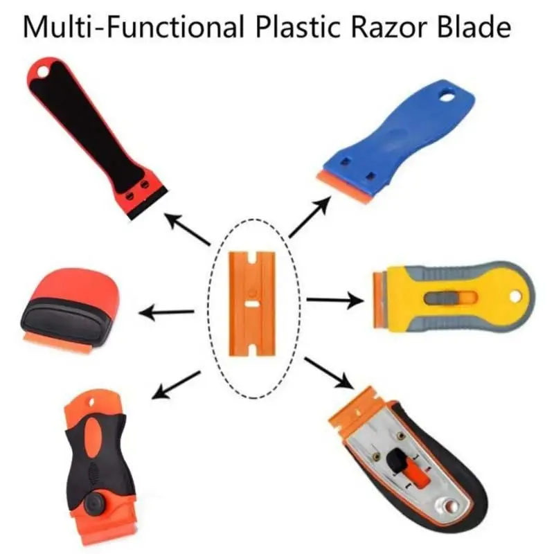 

11 PCS Remove Sticker Scraper Tool Razor Blade Wrap Sticker Window Glue Cleaner Squeegee Remover Cleaner Tool Car Tool