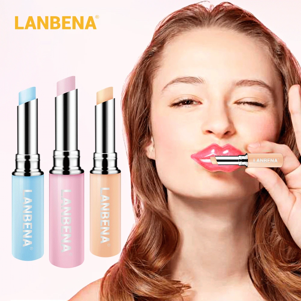 

LANBENA Hyaluronic Acid Lip Balm Chameleon Pink Lips Rose Repair Damdage lips Deep Nourishing Makeup Lipstick Plumper Care