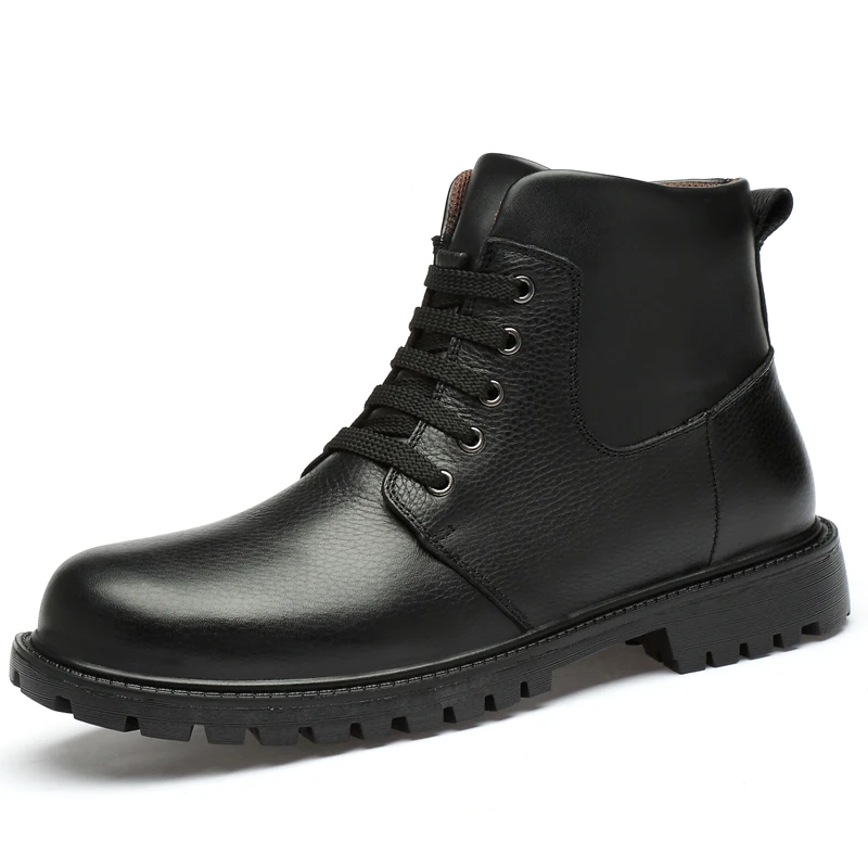 

Mens Winter Snow Boots Man Leather Shoe Ankle Bot Cowboy Waterproof Men Shoes Motorcycle Casual Leather Winter Shoes *