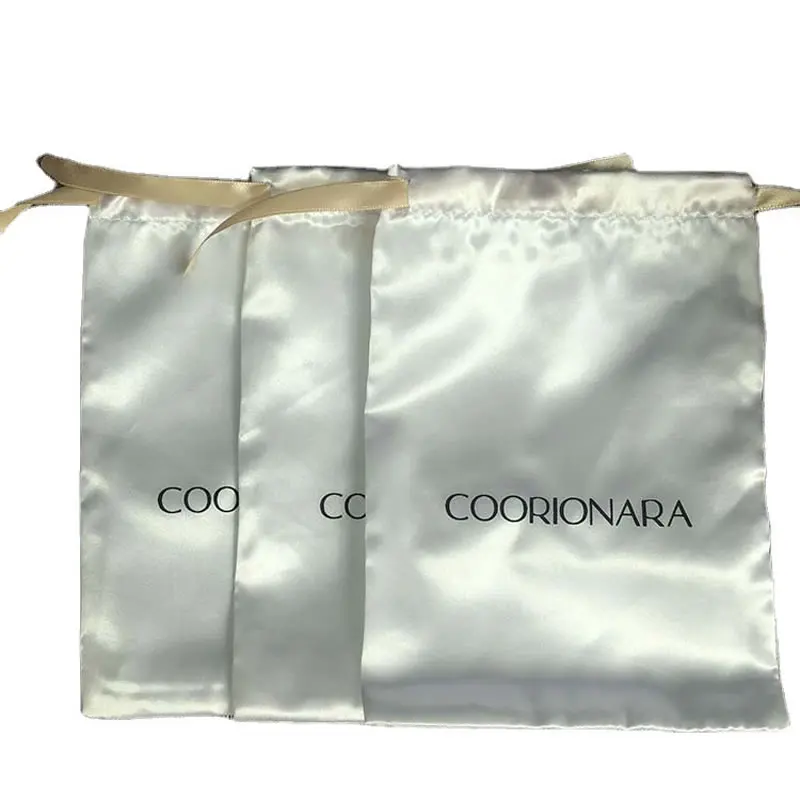 

Индивидуальная атласная сумка для праздничного подарка, упаковочная сумка с принтом логотипа