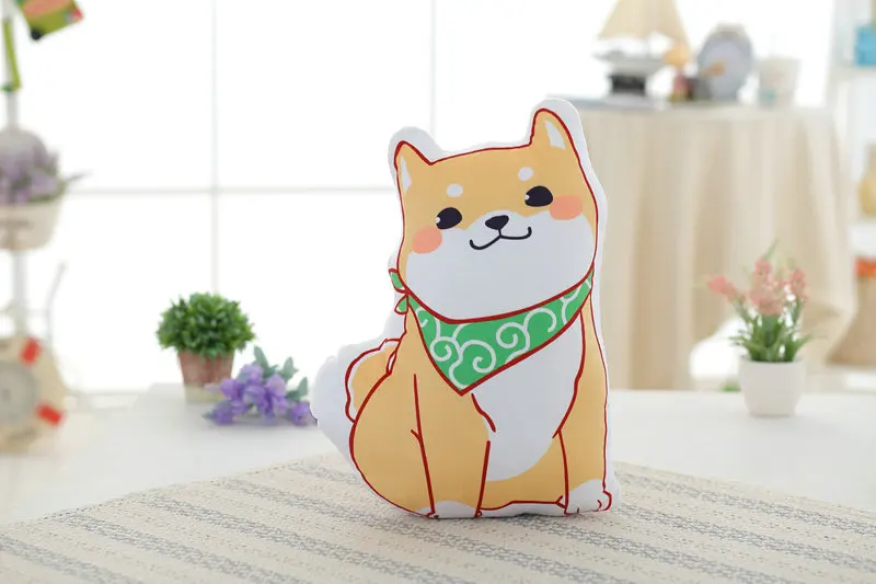 butushetou pillow Милая Желтая Собака Плюшевые игрушки Шиба ину ткань кукла Зима Рука теплая мягкая подушка подарок на день рождения Дети Девочка - Цвет: butushetou pillow