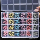 1 коробка модные акриловые цветы аксессуары для украшения ногтей 3D Стразы для ногтей шармы для ногтей Стразы акриловые Типсы сплав B020(A)