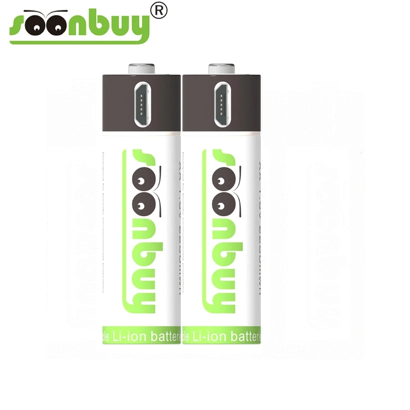 Soonbuy 2 шт. AA 1 5 в мАч емкость МВт/ч литий-полимерная литий-ионная батарея с