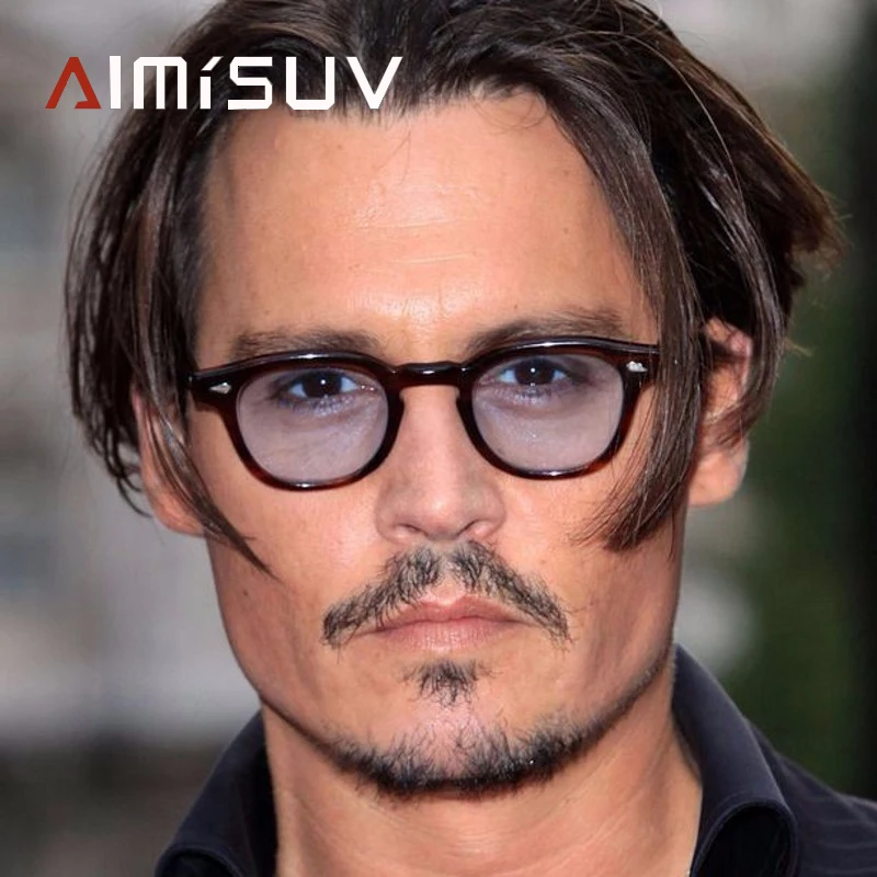 AIMISUV, модные круглые солнцезащитные очки, для мужчин, стиль Johnny Depp, Ретро стиль, оттенок, океанские линзы, фирменный дизайн, солнцезащитные очки, UV400