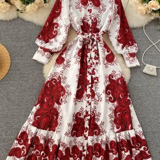 

Long Sleeve Vintage Turtleneck Long Shirt Dress Office Wear Vestidos Women's Spring Autumn Single Breasted Streetwear Dresses