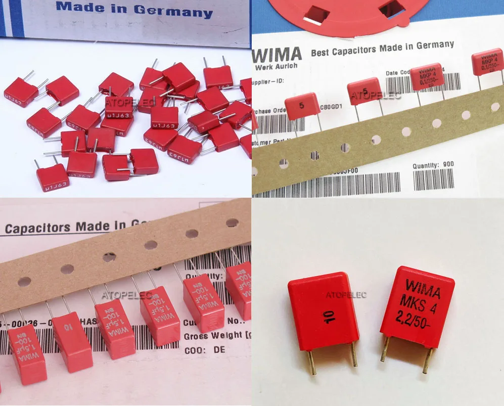 1 шт. пленочный конденсатор WIMA MKS2 MKS4 Hi-Fi аудио 0 047 мкФ/0 22 33 мкФ/1 5 мкФ 63 в/100 в/250 В |