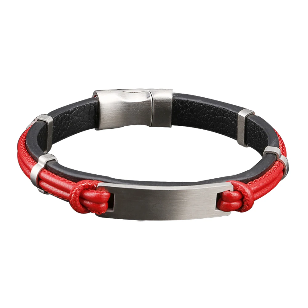 Мужчины и женщины Многослойный кожаный браслет может быть настроена