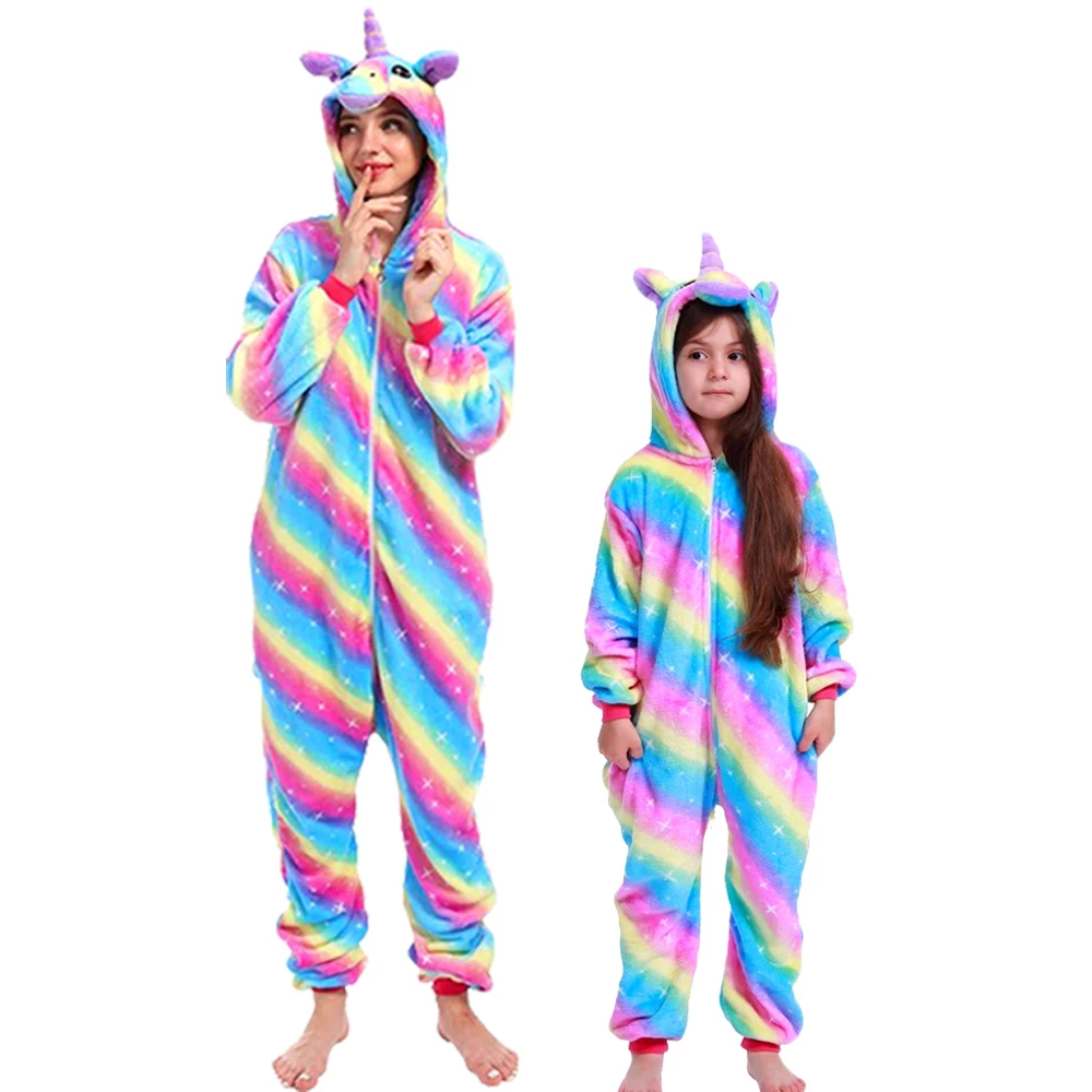 Комбинезон с единорогом для детей Сезон Зима Totoro Stitch Bear Panda Детские костюмы в