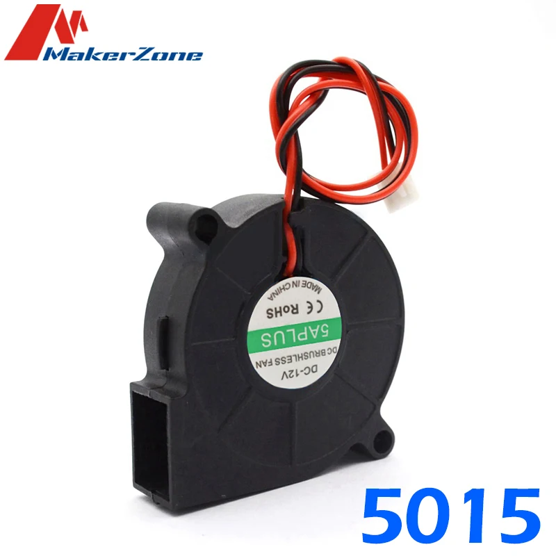 5015 12V 24V Cooling Turbo Fan Brushless Extruder DC Cooler Blower 50x50x15mm Black Plastic Fan For Reprap 3D Printer