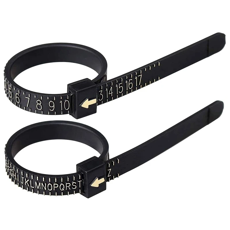 

2 American English Ring Size Table Suit, Finger Measuring Band, Used for Jewelry Measurement,Suitable for Ladies