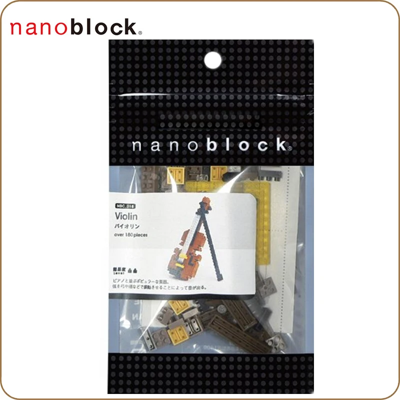 Мини скрипка Kawada Nanoblock Коллекционная серия NBC 018 180 шт. алмазные строительные блоки