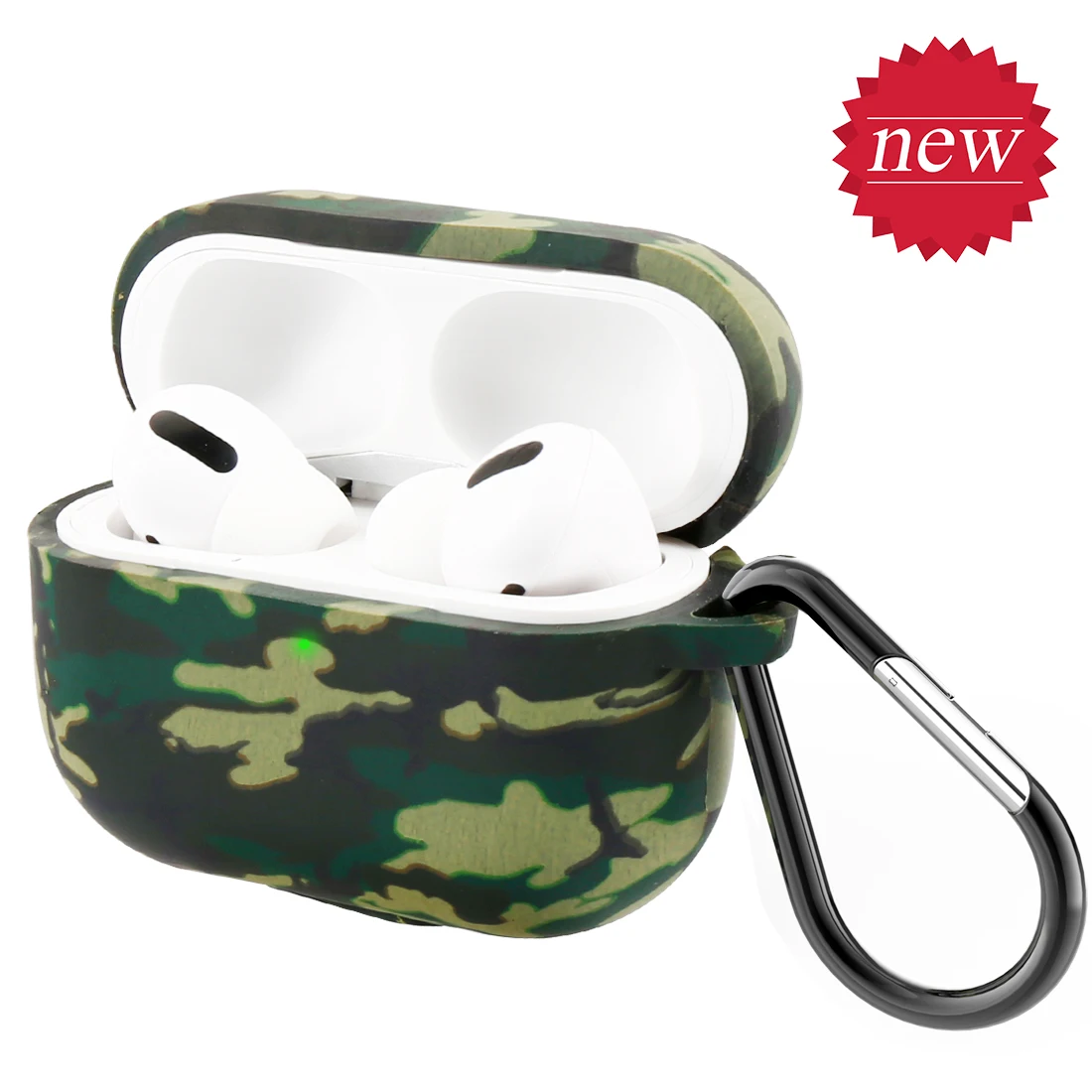 Для AirPods Pro Чехол 2019 мягкий силиконовый цветной с масляным принтом Камуфляжный