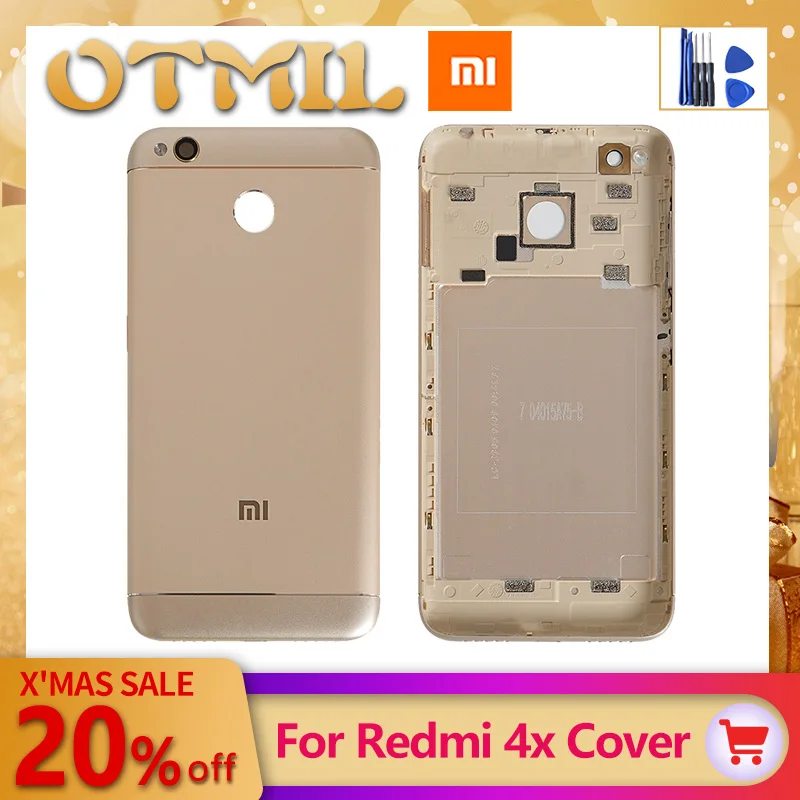 Металлическая задняя крышка корпуса для Xiao mi Red mi 4X со стеклянными линзами боковые клавиши задняя крышка батарейного отсека задний корпус для Red mi 4X задний Чехол