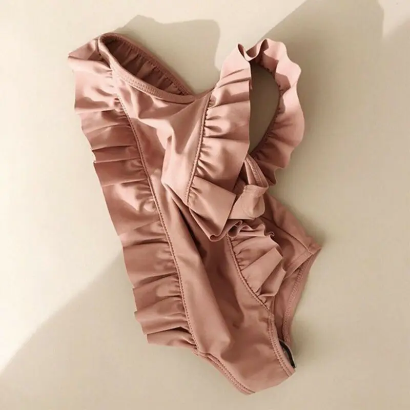 Цельнокроеный купальник с принтом зебры для маленьких девочек одежда плавания в