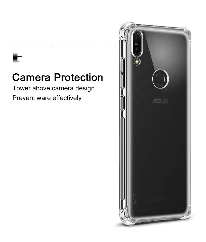 Прозрачный чехол для ASUS Zenfone 4 Max Pro M2 Plus ZB633KL ZB631KL ZB601KL ZB570TL ZC520KL ZC554KL S630 ZE554KL