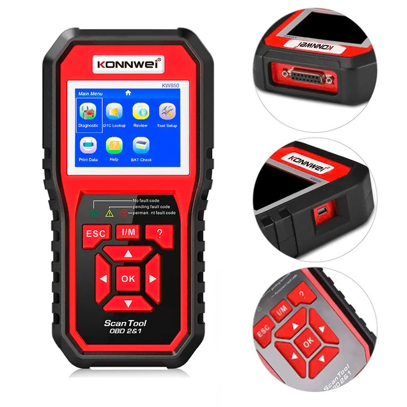 KONNWEI KW850 тестер батареи Автомобильный диагностический универсальный OBD
